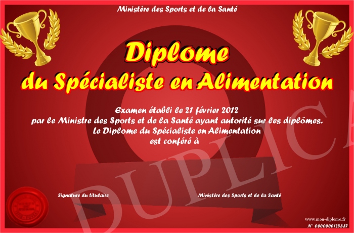 diplome universitaire alimentation